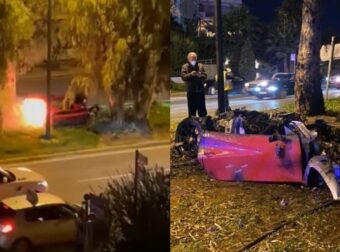 Βίντεο – ντοκουμέντο: Η στιγμή που η γυναίκα του Μονογυιού βγαίνει τρέχοντας από τη φλεγόμενη Ferrari