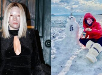 Ιωάννα Παλιοσπύρου: Απόλαυσε το χιονισμένο τοπίο και πόζαρε δίπλα στον χιονάνθρωπο σαν μικρό παιδί