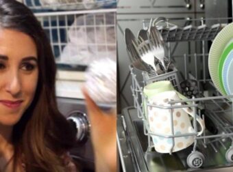 Νοικοκυρά βάζει αλουμινόχαρτο στο πλυντήριο πιάτων και το αποτέλεσμα θα σας κάνει να το κάνετε και εσείς