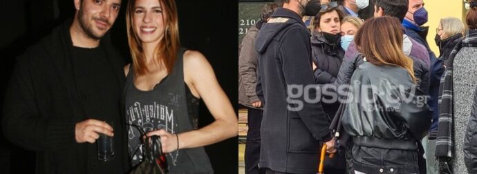 Κηδεία Πάνου Νάτση: Συντετριμμένη η Αλεξάνδρα Ταβουλάρη στο τελευταίο «αντίο» του φίλου της