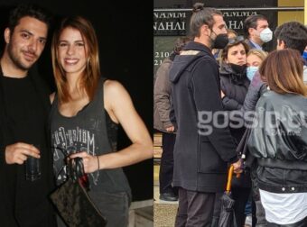 Κηδεία Πάνου Νάτση: Συντετριμμένη η Αλεξάνδρα Ταβουλάρη στο τελευταίο «αντίο» του φίλου της