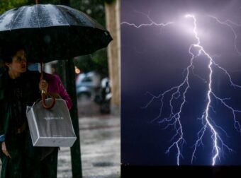 Καιρός αύριο: Έντονες βροχοπτώσεις, καταιγίδες και ισχυροί άνεμοι έως 9 μποφόρ στο Αιγαίο