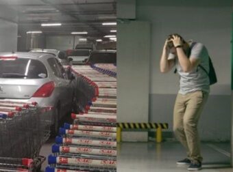 Έξαλλοι πελάτες σούπερ μάρκετ, πήραν την απόλυτη εκδίκηση σε διπλοπαρκαρισμένο που είχε κλείσει το δρόμο