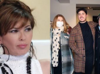 Σοφία Αλιμπέρτη: Έκλεψε την παράσταση στα εγκαίνια του γιου της. Σπάνια εμφάνιση και του αδελφού της