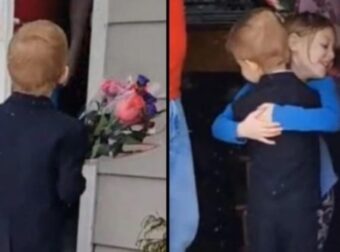 Κοστουμαρισμένος 5χρονος πήγε στην αγαπημένη του λουλούδια, γλυκά και αρκουδάκι για του Αγ. Βαλεντίνου