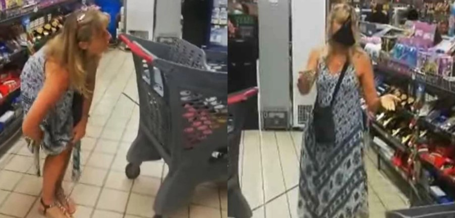Γυναίκα έβγαλε το βρακί της σε σούπερ μάρκετ και το φόρεσε για μάσκα