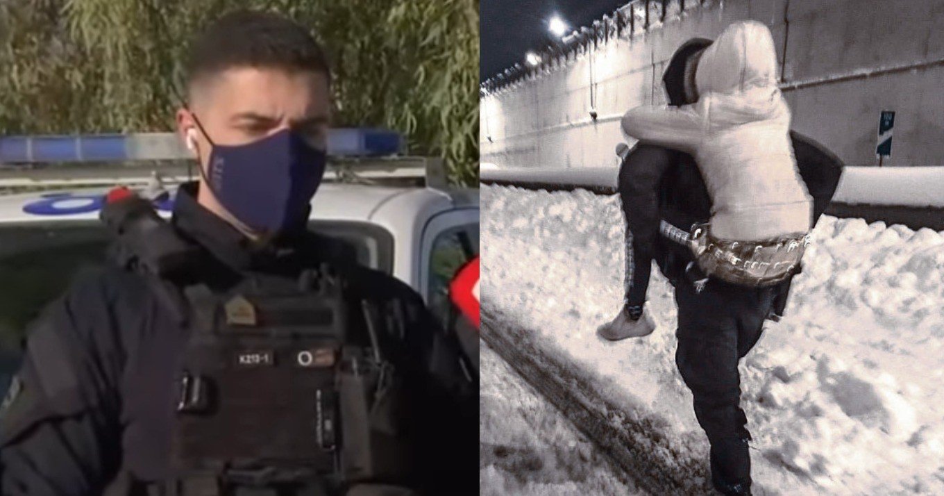 «Ήταν σαν να κουβαλάω το δικό μου παιδί» – Συγκινεί ο αστυνομικός που μετέφερε το εγκλωβισμένο κοριτσάκι