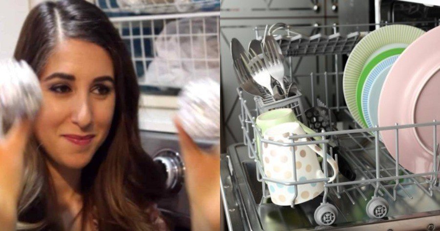 Νοικοκυρά βάζει αλουμινόχαρτο στο πλυντήριο πιάτων και το αποτέλεσμα θα σας κάνει να το κάνετε και εσείς