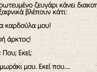 Ένα Ερωτευμένο ζευγάρι κάνει διακοπές όταν ξαφνικά βλέπουν κάτι
