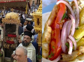 Έτρωγαν σουβλάκια πάνω από το σκήνωμα του Αγίου Σπυρίδωνα: Χαμός στην Κέρκυρα