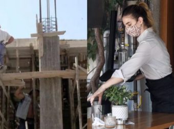 Εργαζόμενοι από ξενοδοχεία και εστιατόρια έφυγαν για δουλειά σε οικοδομές